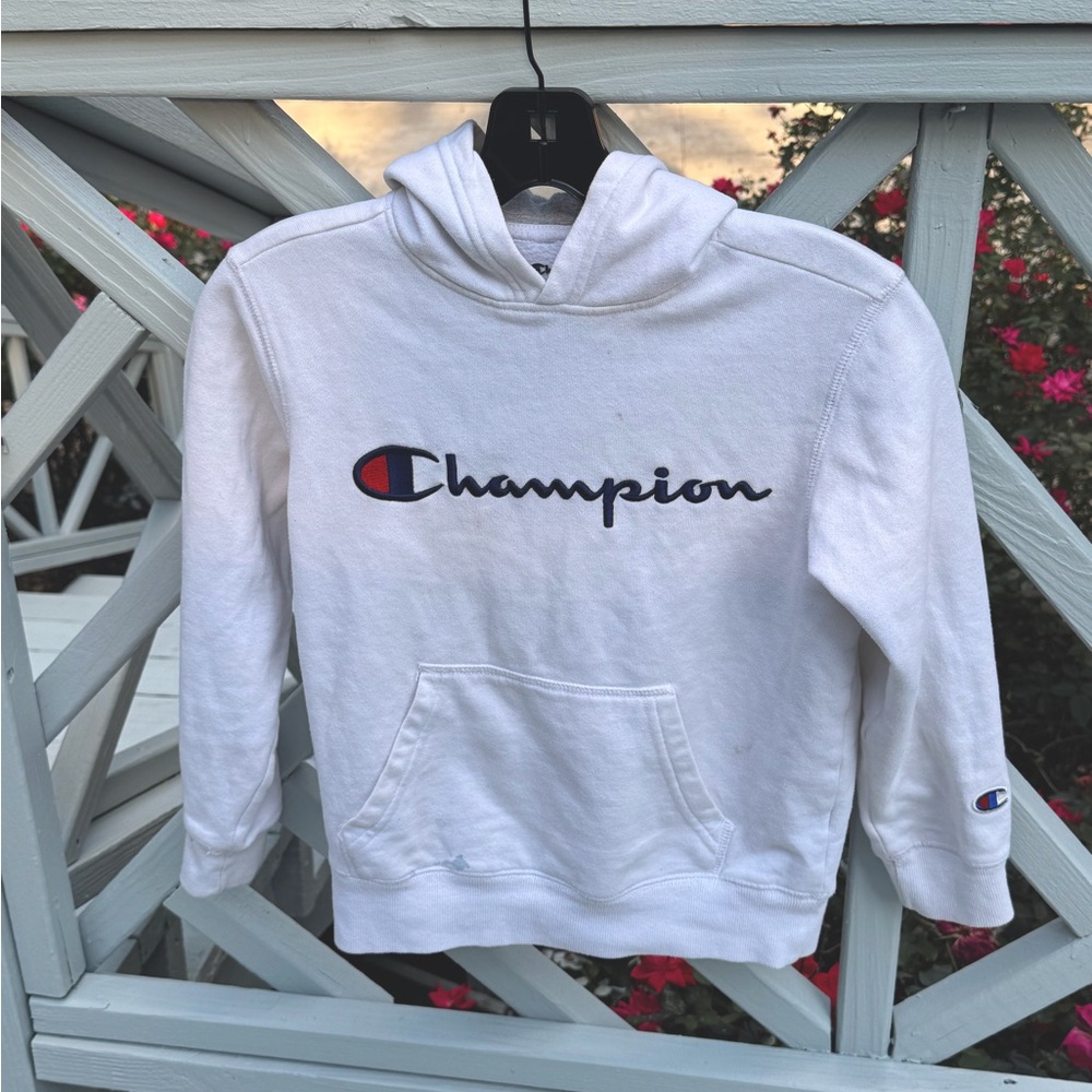 Champion Classic White Pullover Sweatshirt (S)